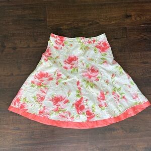 Forever 21 A-Line Skirt - Pink and White Floral